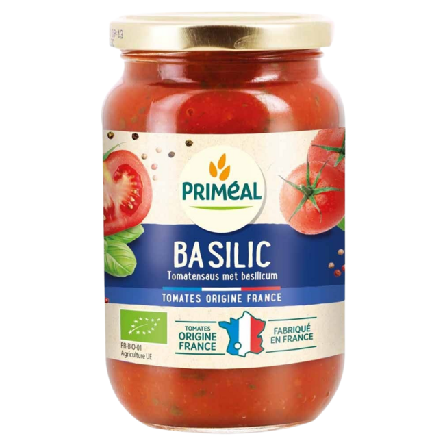 Salsa di pomodoro al basilico Primeal dalla Francia bio 350 Grammi