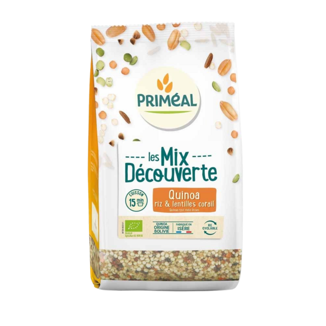Primeal Mix van quinoa, rijst & rode linzen bio 400 Gram