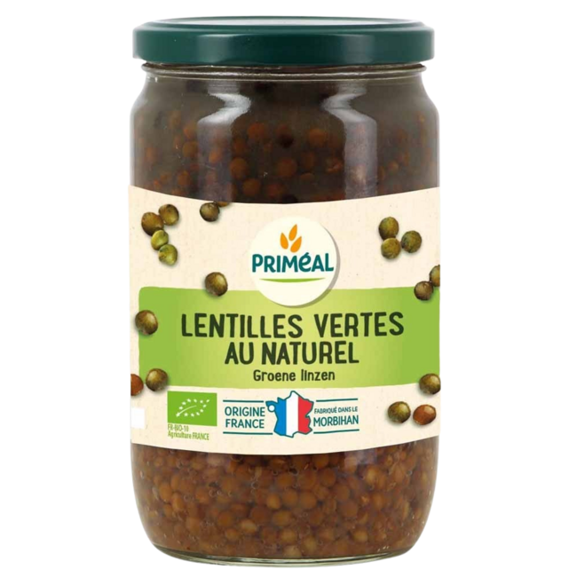 Primeal Organic Green Lentils from France 660g