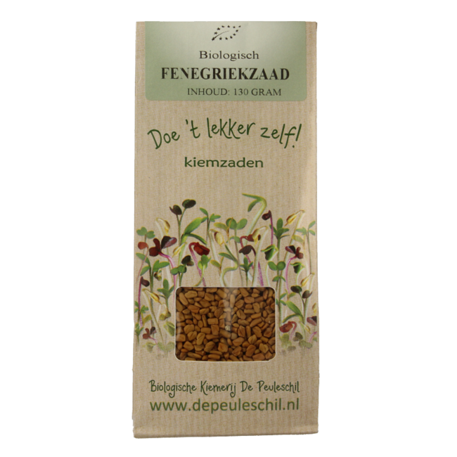 Peuleschil Fenegriek kiemzaad bio 130 Gram