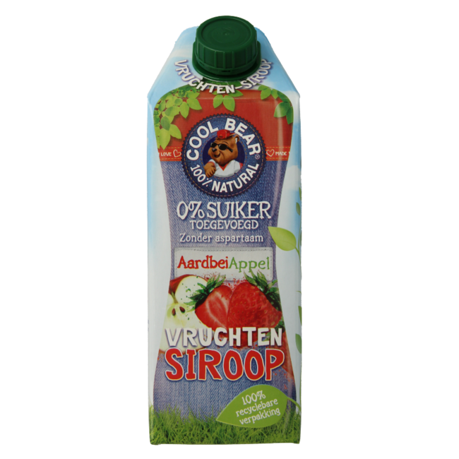 Sciroppo Cool Bear Mela e Fragola 750 Millilitri