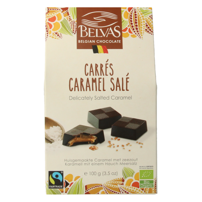 Belvas Fondente con caramello leggermente salato bio 100 Grammi