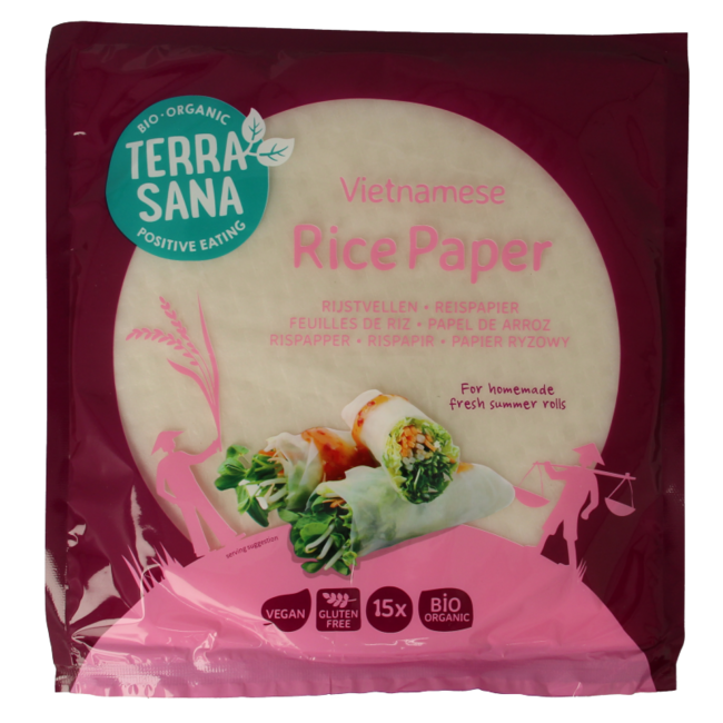 TerraSana Papel de arroz ecológico 150 g