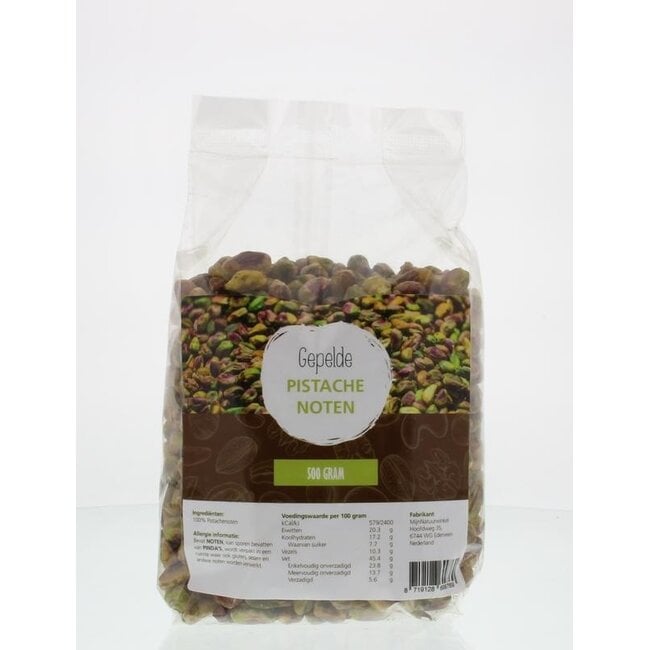 MijnNatuurwinkel Shelled pistachio nuts 500 Gram