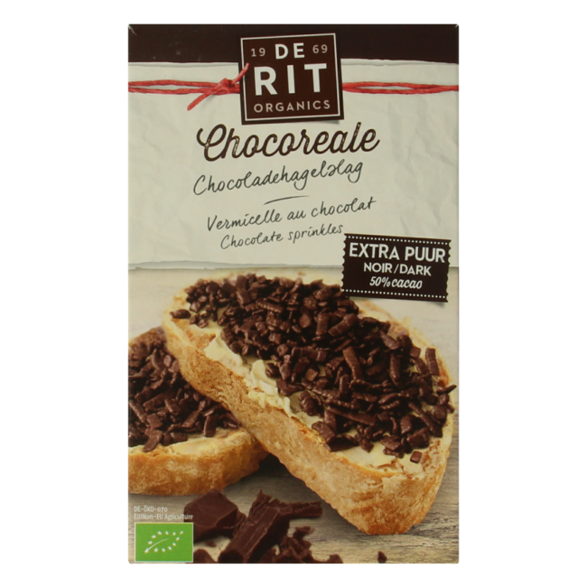 De Rit Chocoreale Schokostreusel extra zartbitter Bio 200 Gramm