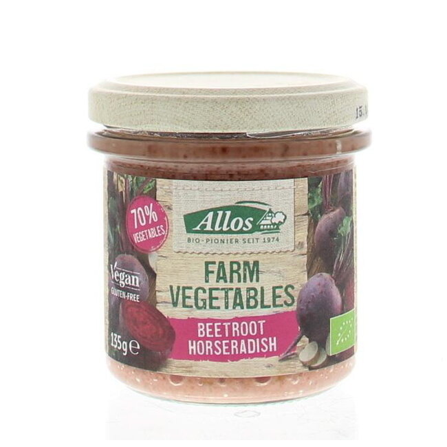 Allos Farm Vegetables remolacha y rábano picante bio 135 g