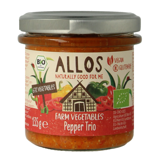 Allos Farm vegetables pepper trio bio 135 Gramos