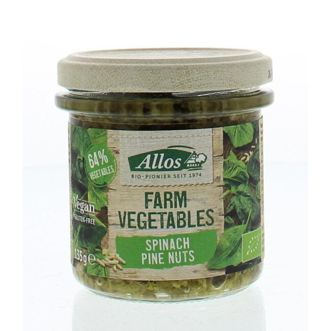 Farm vegetables spinazie & pijnboompitten bio 135 Gram