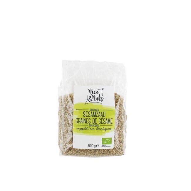 Nice & Nuts Semillas de Sésamo sin Pelar Bio 500 Gramos