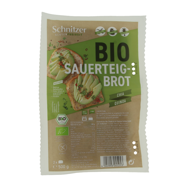 Chleb chia i quinoa bezglutenowy bio 500 gram