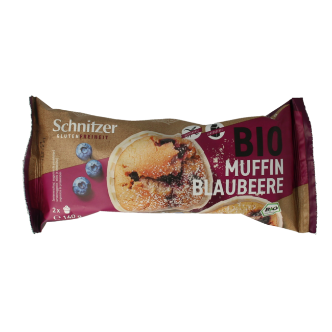 Schnitzer Muffin bosbessen glutenvrij bio 140 Gram