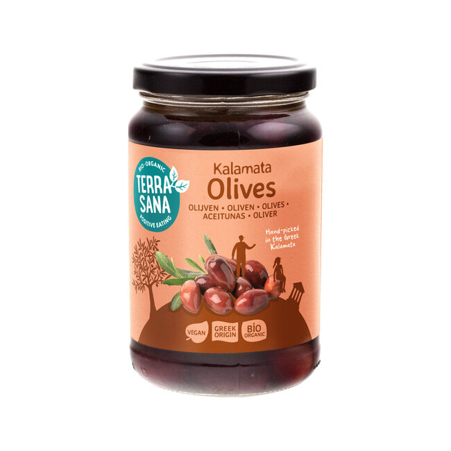 Olives Kalamata bio TerraSana 345 g
