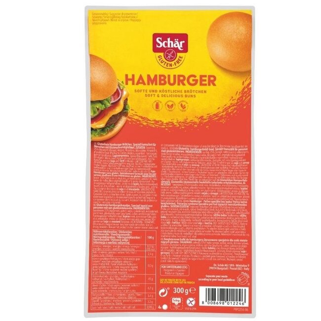 Glutenfreie Hamburger-Brötchen, 4 Stück