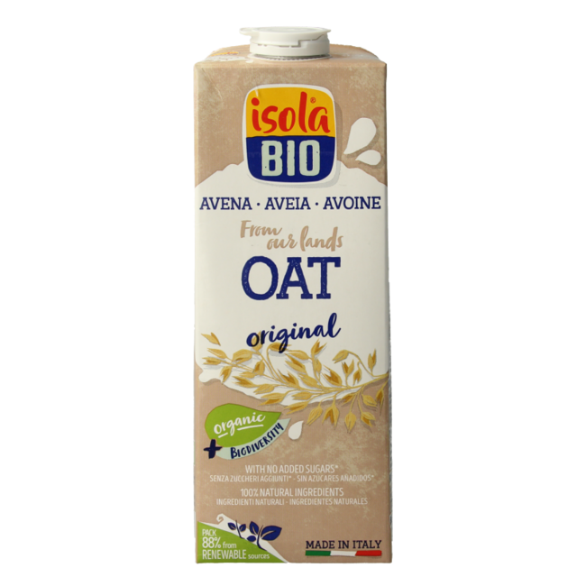 Boisson à l'avoine bio Isola Bio 1 Litre