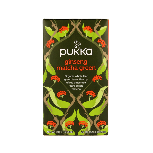 Tè Verde Matcha e Ginseng Biologico Pukka, 20 Bustine