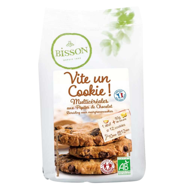 Mezcla para galletas multicereales bio Bisson 300 g