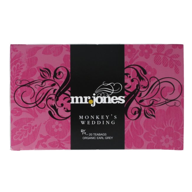 Mr. Jones Monkeys Wedding Organic Earl Grey, 20 Bags