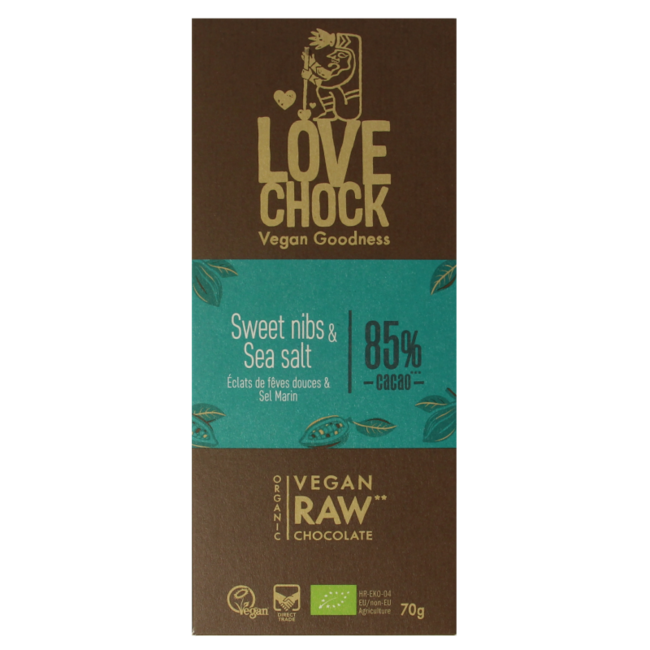 Chocolate ecológico Sweet Nibs & Sea Salt 70 g