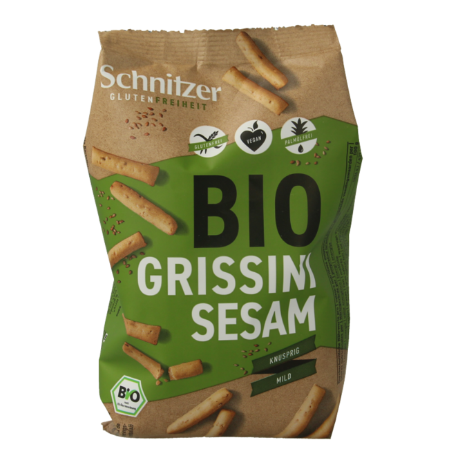 Schnitzer Grissini de sésamo sin gluten bio 100 g