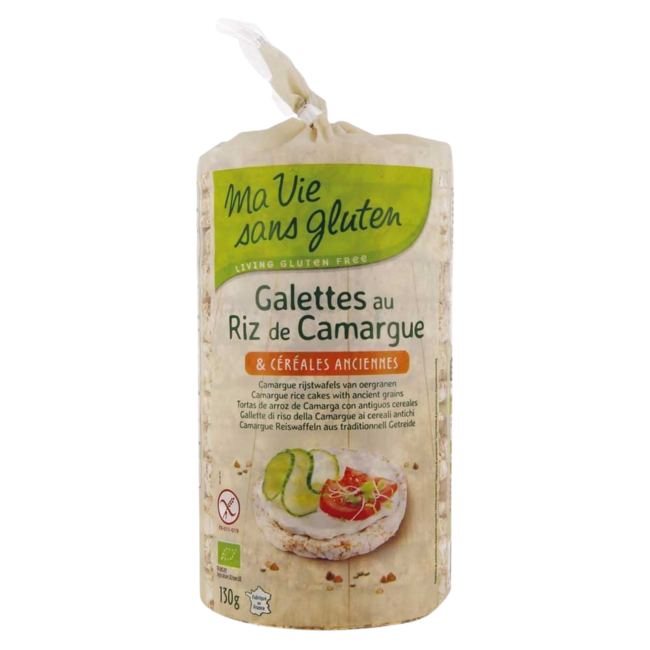 Wafle ryżowe Camargue z pradawnych zbóż, bezglutenowe, bio 130 gramów
