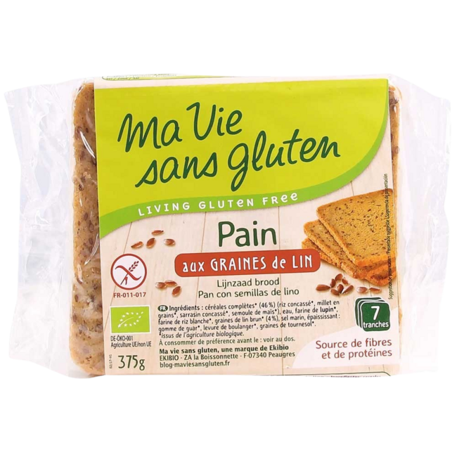 Ma Vie Sans Pane ai semi di lino - senza glutine - bio 375 Grammi