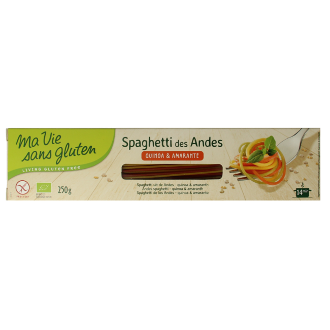 Espaguetis tricolores sin gluten bio 250 g