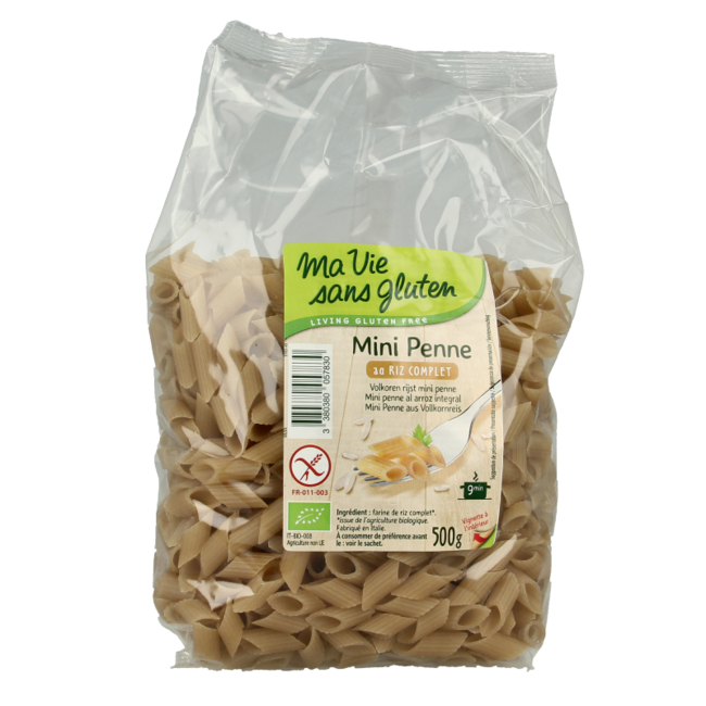 Organic gluten-free mini wholemeal penne 500g