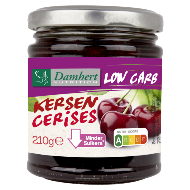 Damhert Kirschkonfitüre Low Carb 210 Gramm