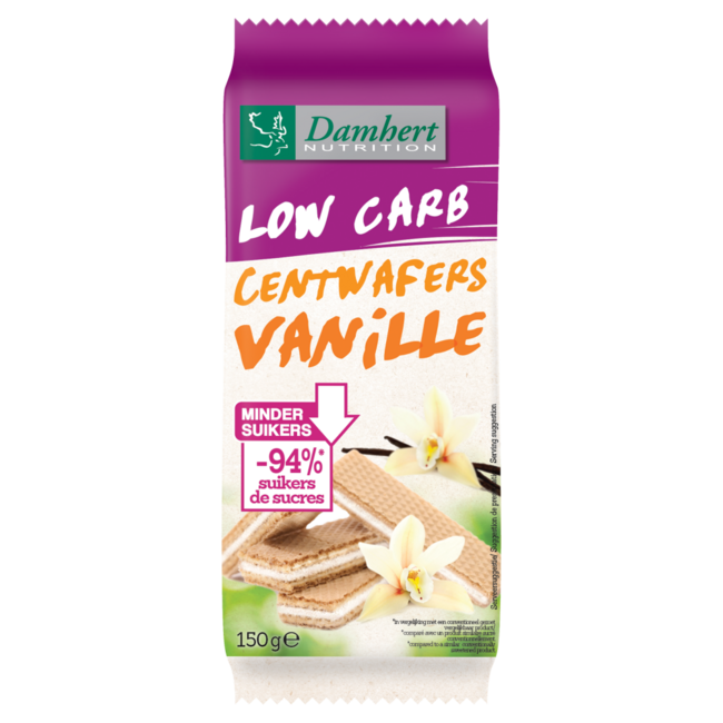 Damhert Low Carb Vanilla Centwafers 150g