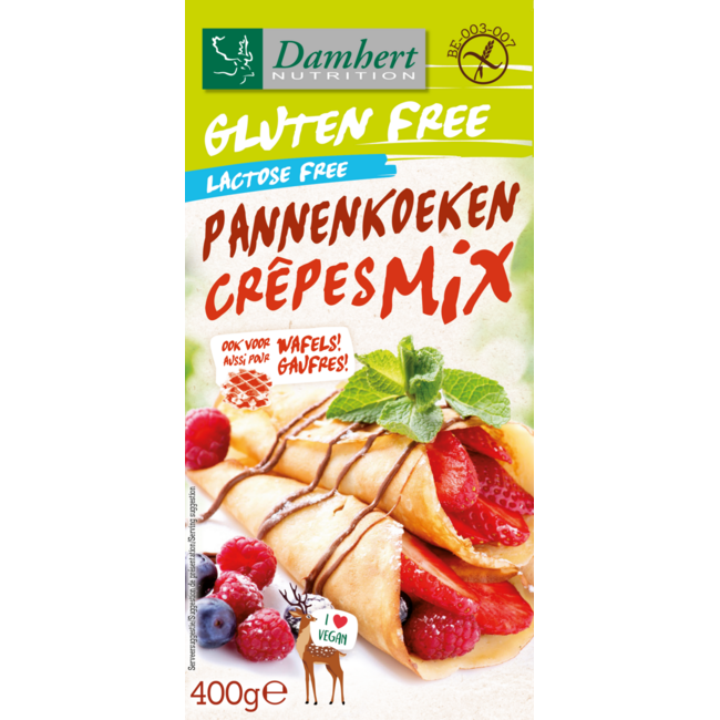 Mieszanka Damhert do naleśników i gofrów bezglutenowa i bezlaktozowa 400 Gram