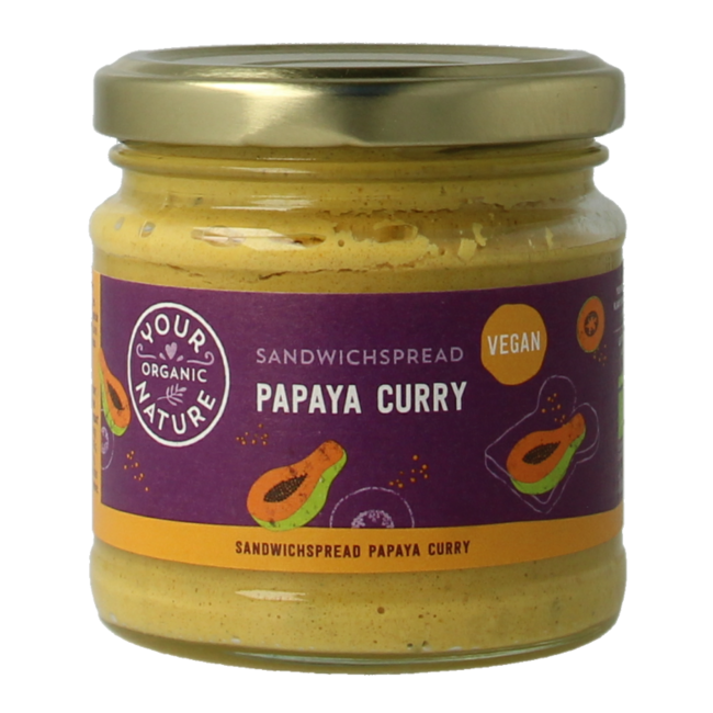 Crema spalmabile Papaya e Curry Bio 180 Grammi