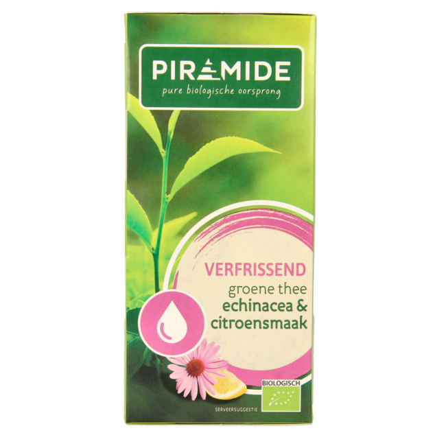 Piramide Erfrischender grüner Tee Zitrone & Echinacea Bio 20 Beutel