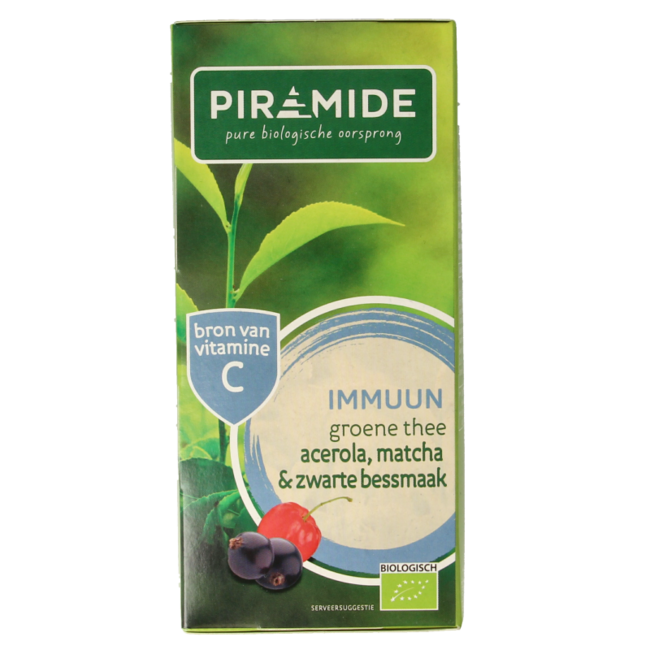 Piramide Thé vert Immunité acérola matcha & cassis bio 20 sachets