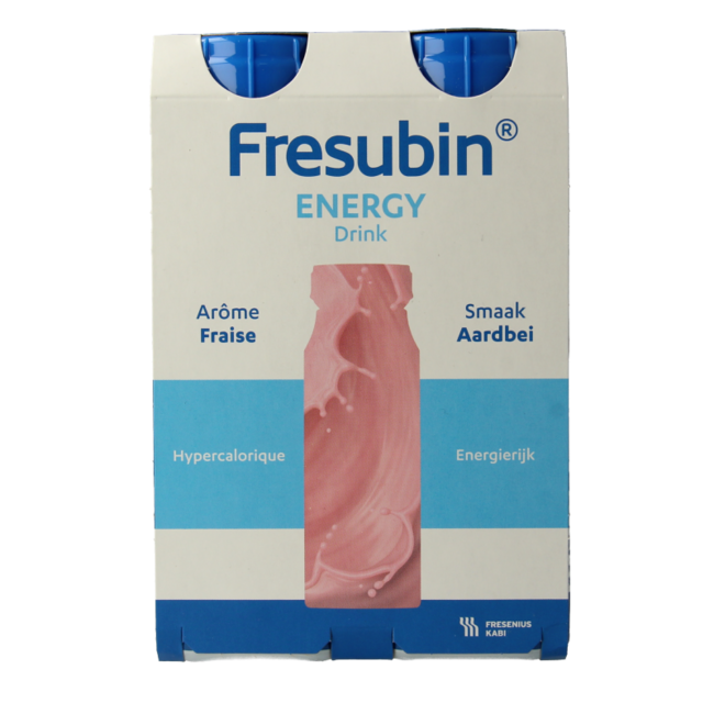 Fresubin Energy drink aardbei 200ml 4 Stuks