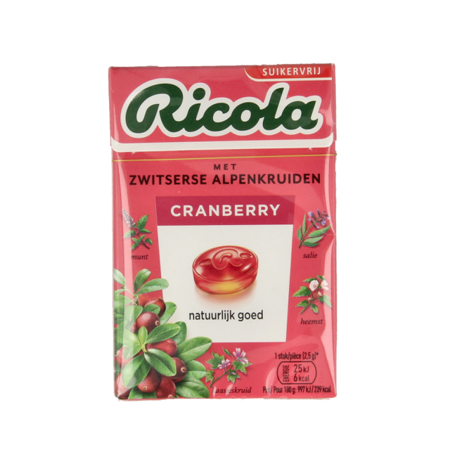 Cranberry sugar-free box 50g