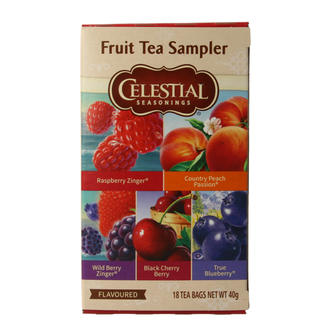Celestial Seasonings Fruit Sampler - Assortiment de thés aux fruits - 18 sachets
