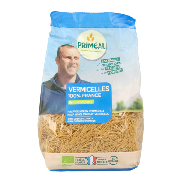 Primeal Wermicelli półpełnoziarnisty bio 500 Gram