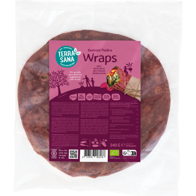 Gemüse-Wrap Rote Bete Bio 240 Gramm