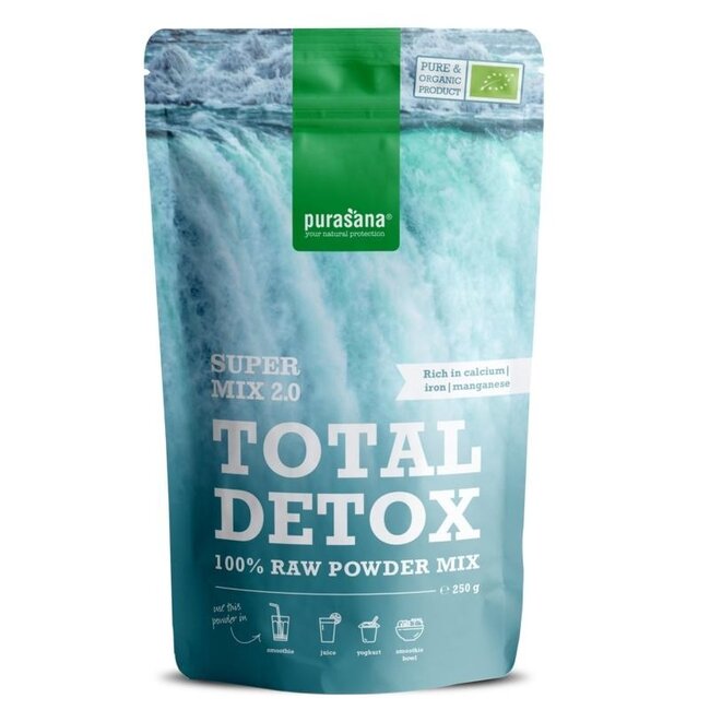 Purasana Total Detox Mix 2.0 vegano bio 250 g