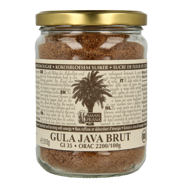Amanprana Gula Java Brut Bio 310 Gramm
