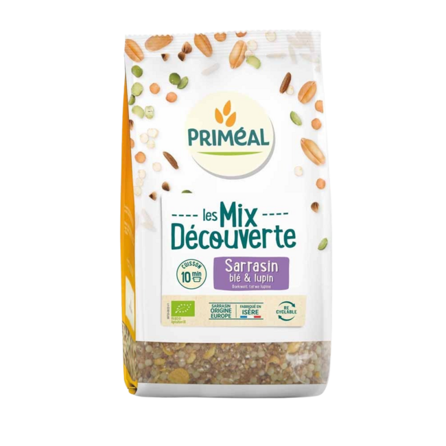 Primeal Mezcla de cereales de trigo sarraceno, trigo y lupino bio 400 g