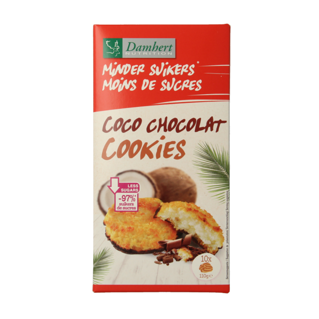 Damhert low carb chocolate coconut macaroon 110g