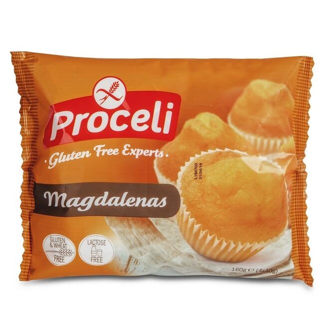 Proceli Magdalenas senza glutine 4 pezzi 160 Grammi