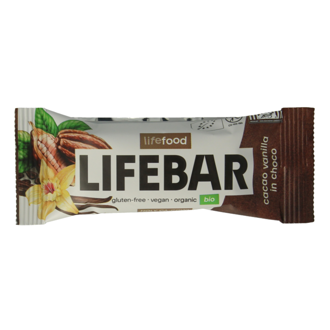 Lifefood Lifebar inchoco chocolate vainilla raw bio 40 g