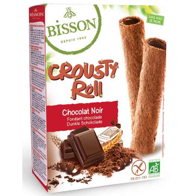 Bisson Crousty roll chocolat noir bio 125 g