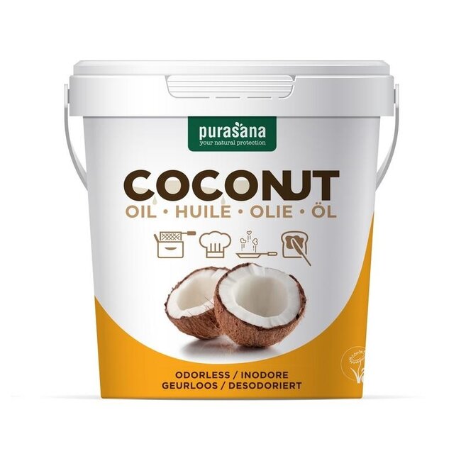 Purasana Huile de coco désodorisée bio 500 ml