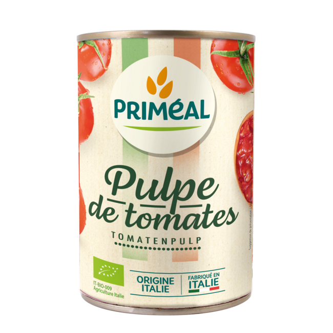 Primeal Tomatensaus met stukjes bio 400 Gram