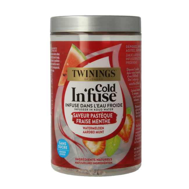 Twinings Cold Infuse Pastèque Fraise Menthe 10 Sachets