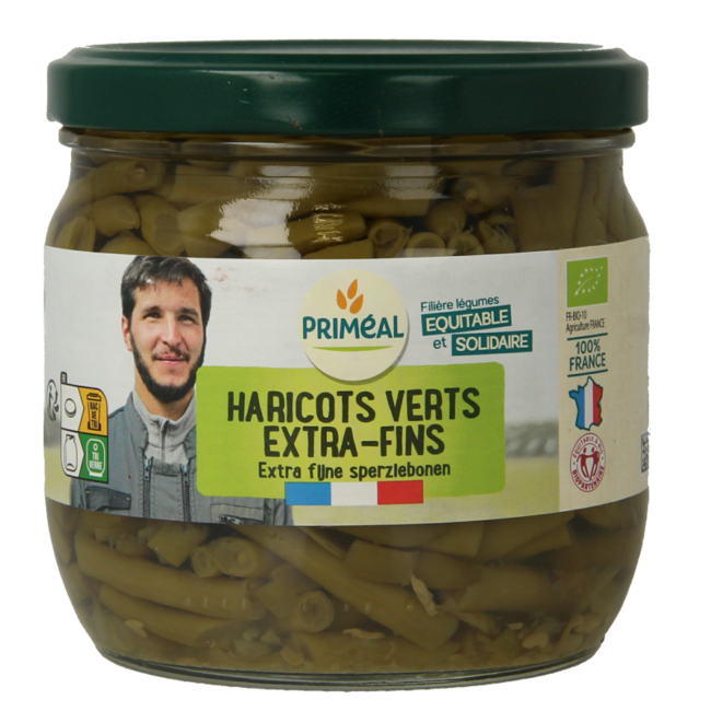 Primeal organic extra fine green beans 330g