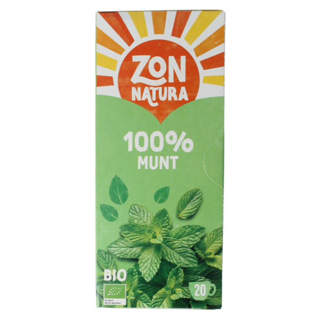Zonnatura Infusion Menthe 100 % bio 20 Sachets